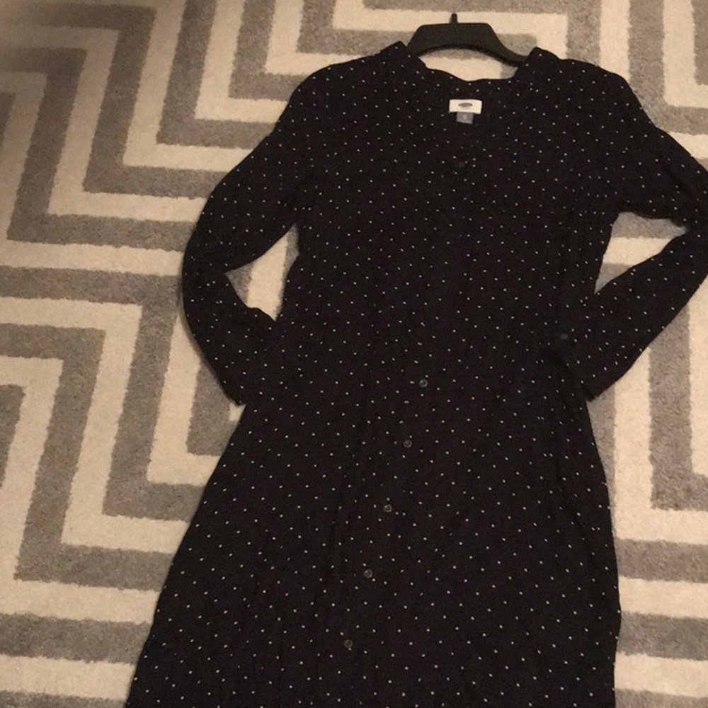 Polka dot shirt dress